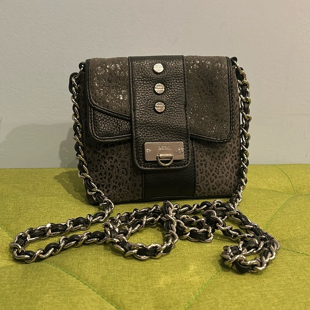 BODHI Leather Cheetah Print Crossbody